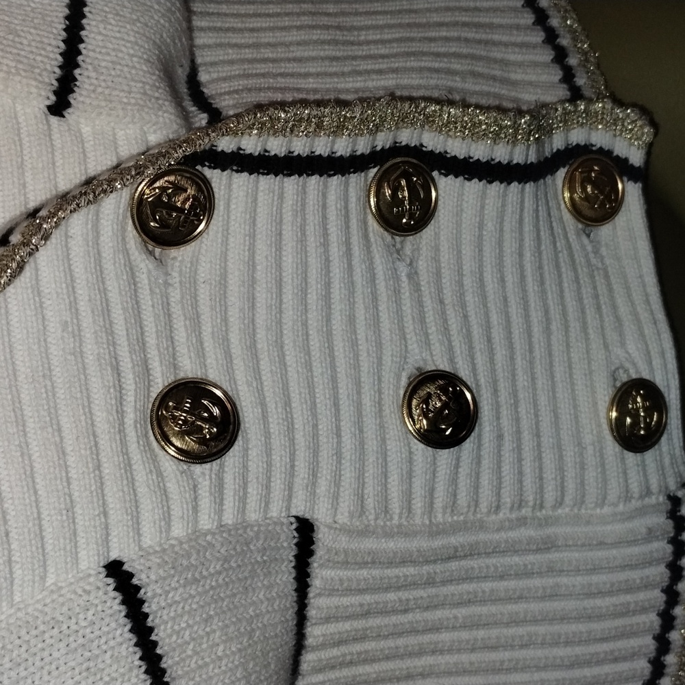 Knots Landing Shoulder Pads Vintage Lillie Rubin Cardigan - Picture 3 of 4